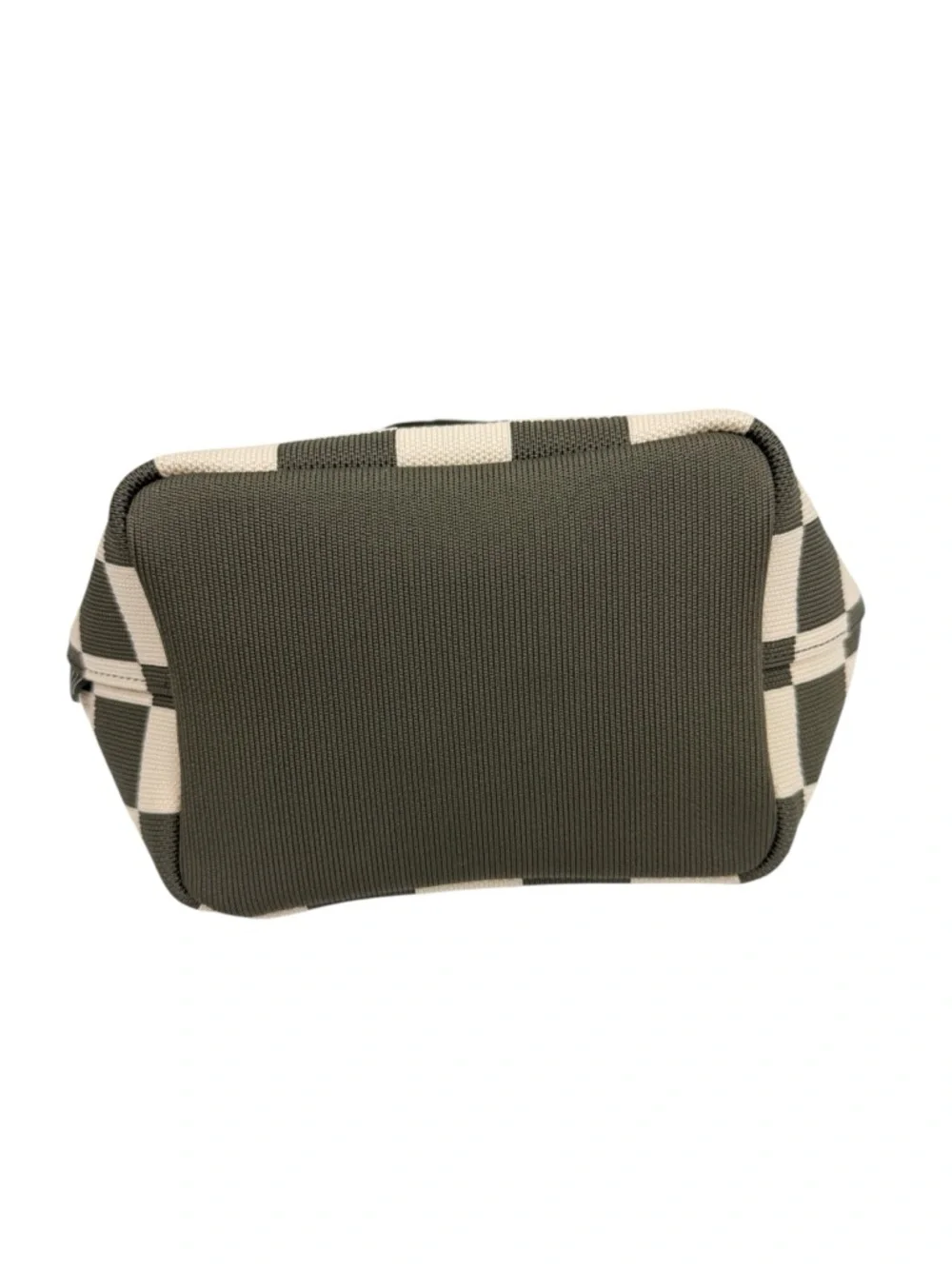 NEW Vivaia The Mini Tote Anita Army Green Checker Board Cat Crossbody Bag
